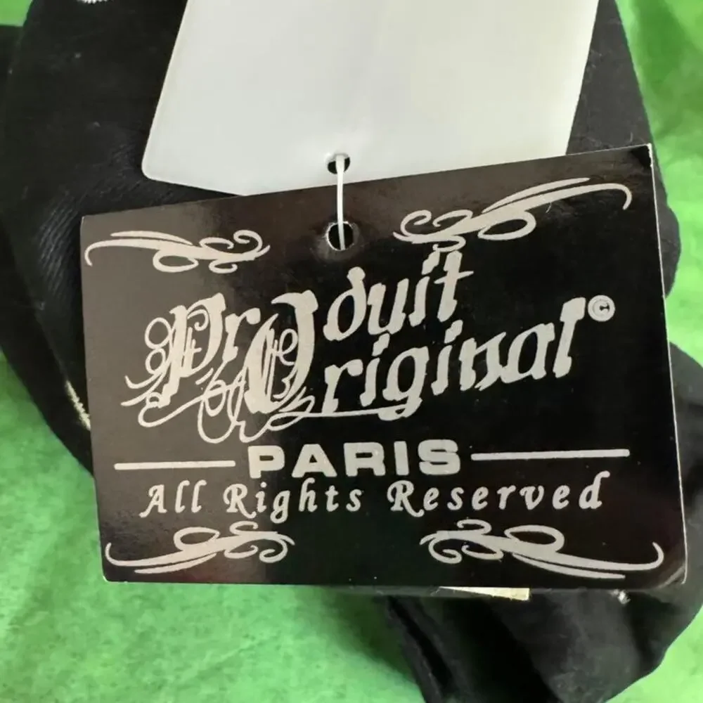 Black paris rhinestone baseball cap...